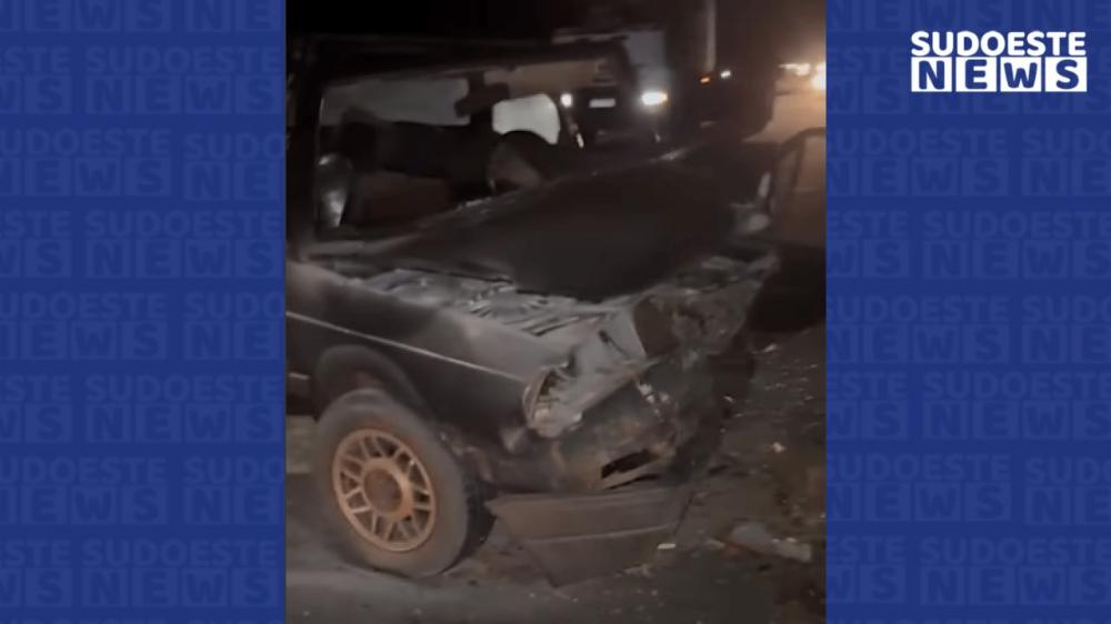 Carro envolvido em acidente - Foto: rede social