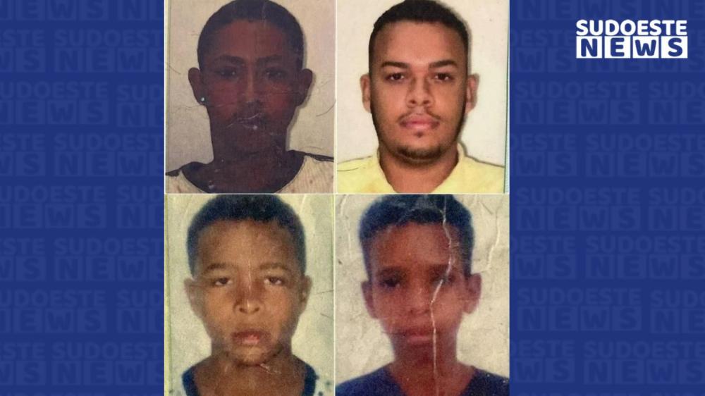 Matheus Caic, Darlison, João Victor e Taylon Fernandes | Foto: Montagem/Acorda Cidade